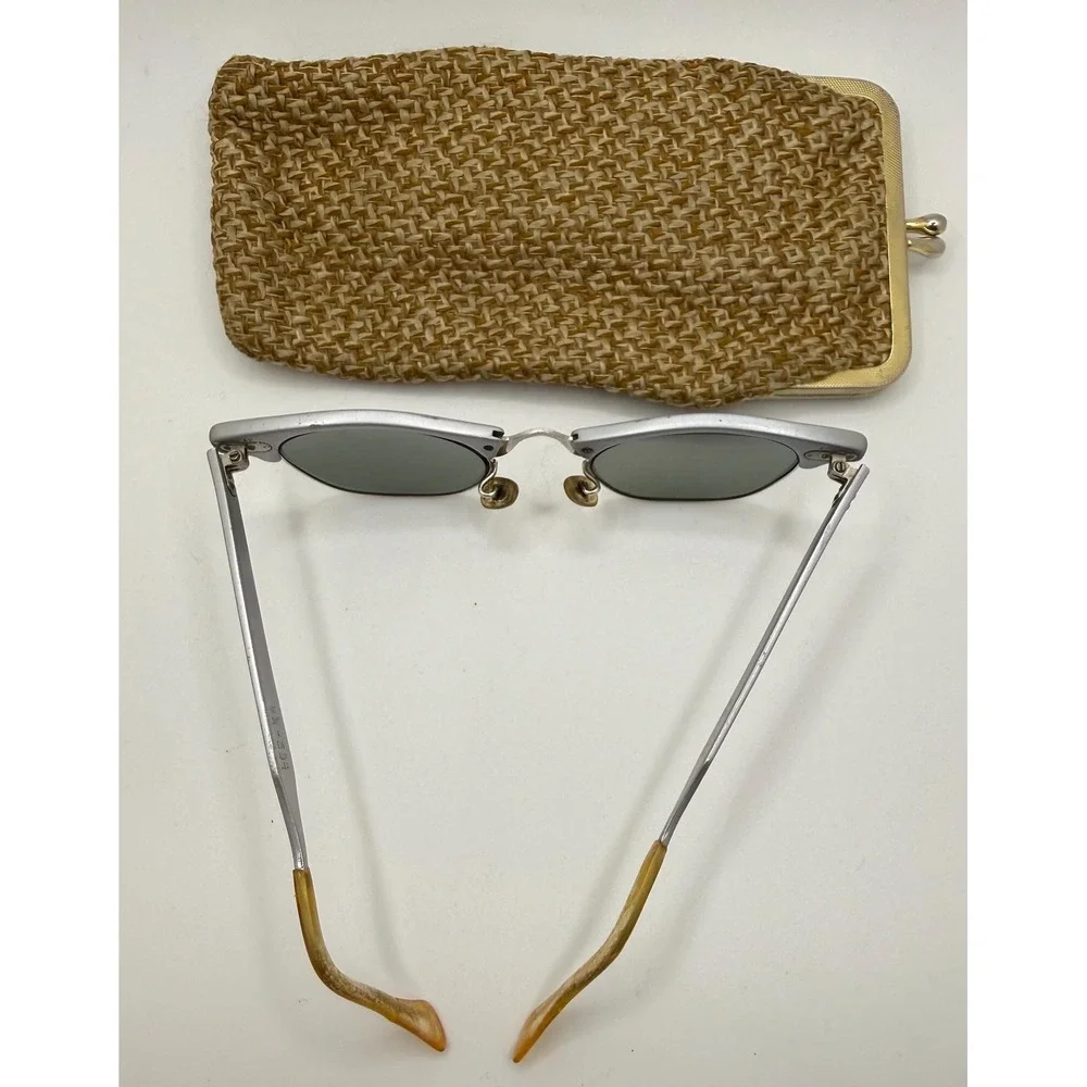 ArtCraft Kids Vintage CatEye Eyeglasses Goldfilled Hand Etching - Vintage Case
